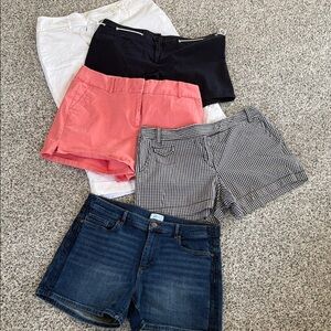 LOFT Set of 4 shorts and one pair capris